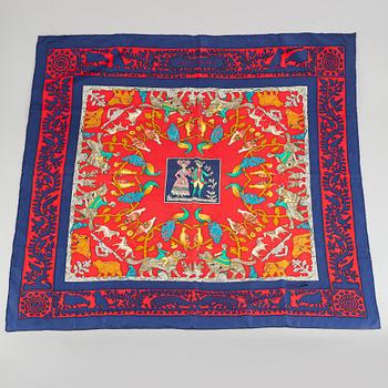 Hermès, an 'Early America' silk scarf.
