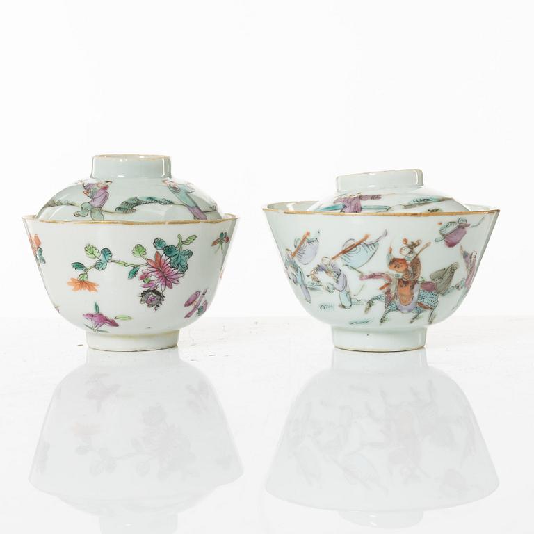 A group of  Chinese famille rose porcelain, around 1900.