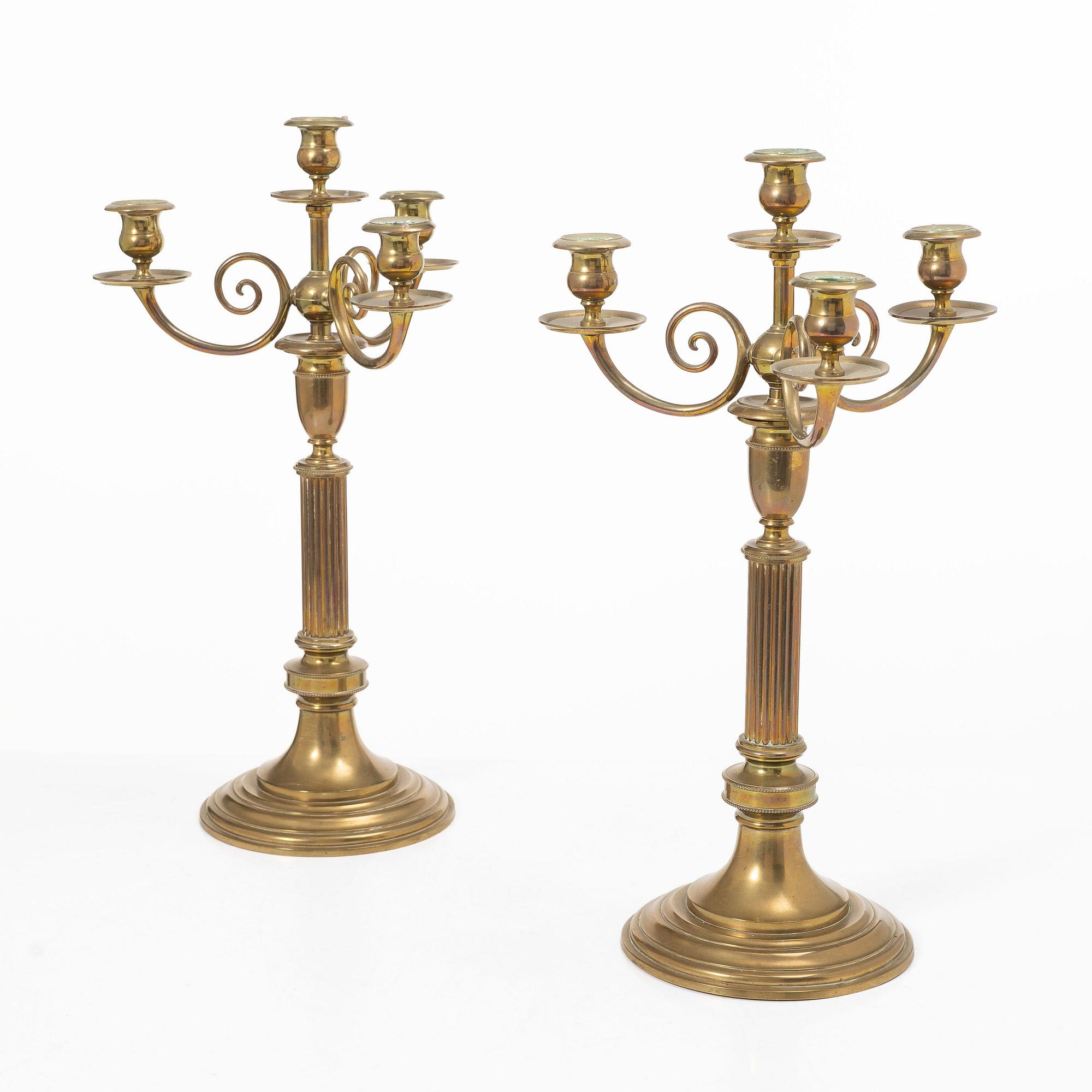 Pair of candelabra, No. 22, Skultuna Bruk.