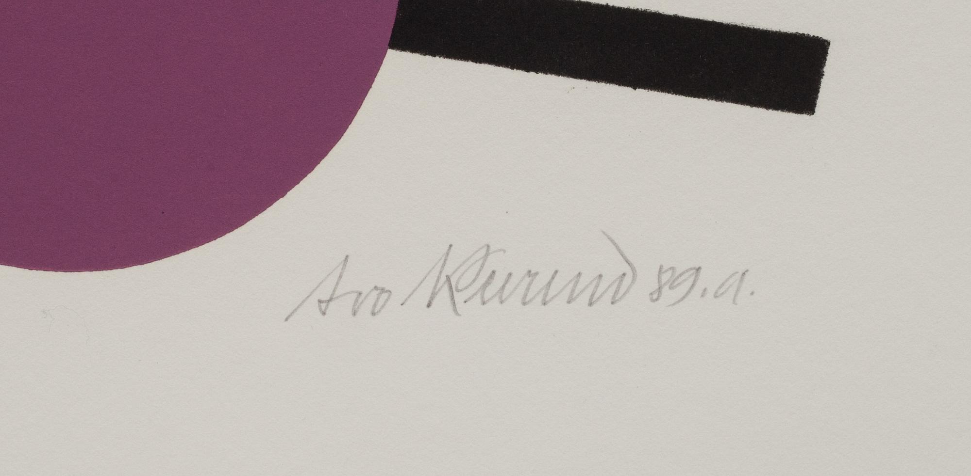 AVO KEEREND, färglitografi, signerad och daterad -89, numrerad 1/50,