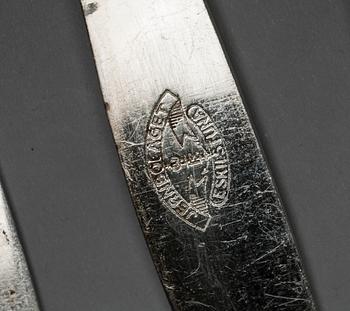BESTICKSERVIS, 85 delar, silver, "Svensk spets", GAB, Stockholm, bla 1926. Vikt ca 1965g.