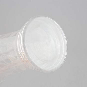 Edward Hald, a glass vase, 'Urskogen', Orrefors, numbered 378.