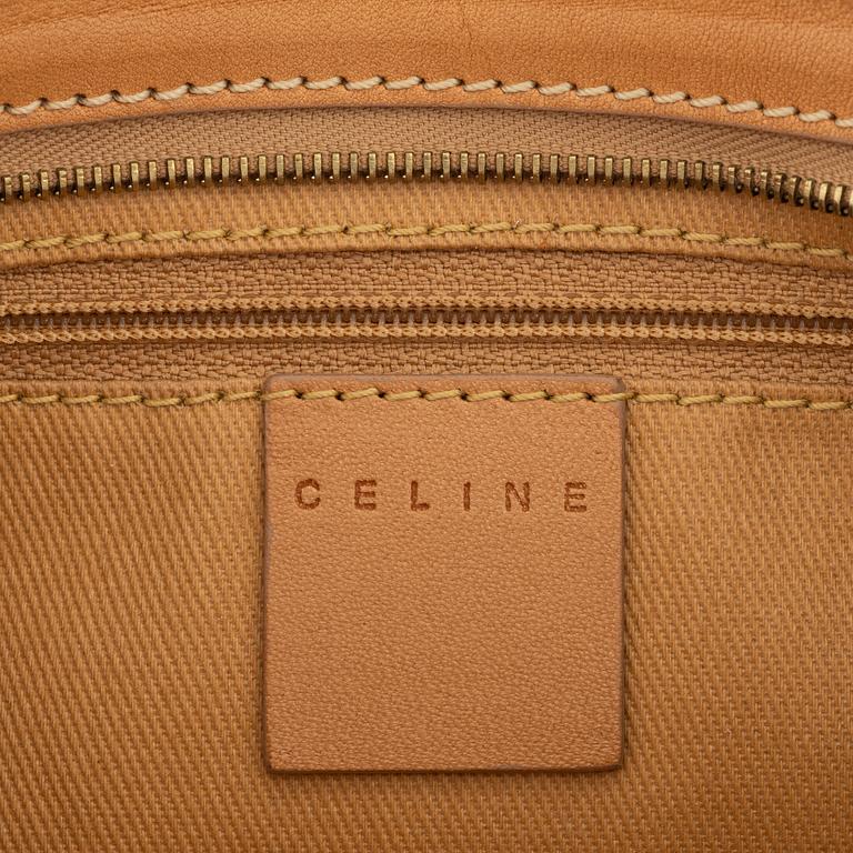 Céline, A logo canvas and leather bag.
