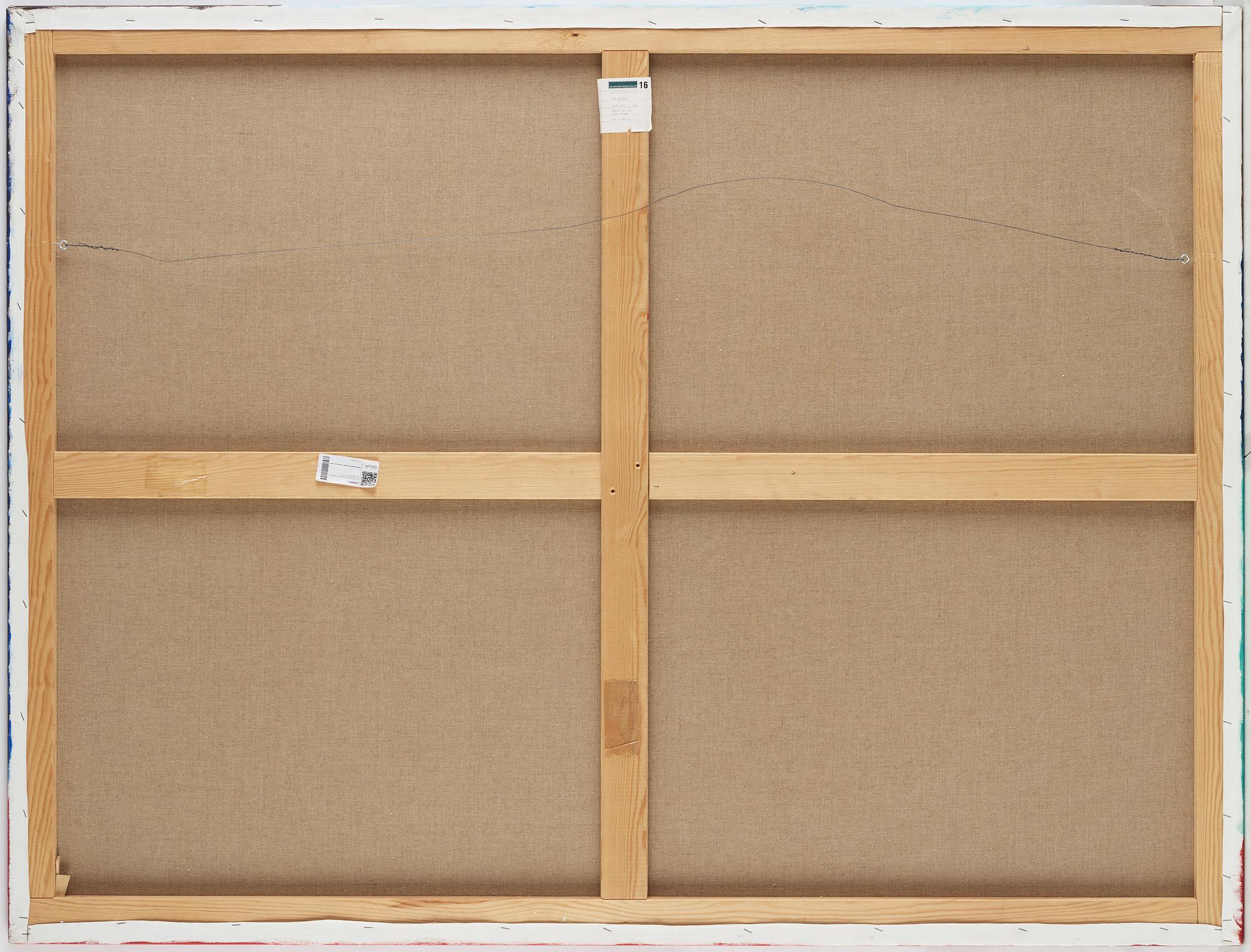 Eva Wolgers, oil on canvas, signed and dated -91.