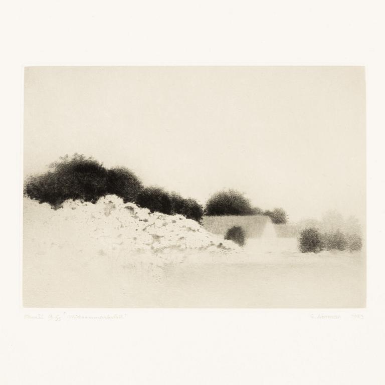Gunnar Norrman, Drypoint engravings, 9, signed and numbered.