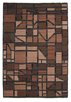 601. CARPET. Flat weave. 224 x 150,5 cm. Signed KLH IK.