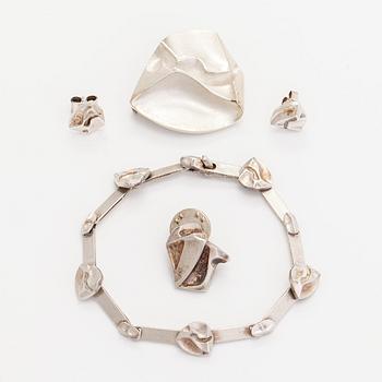 Björn Weckström, armband, brosch, örhängen, pins, silver, Lapponia 2006.