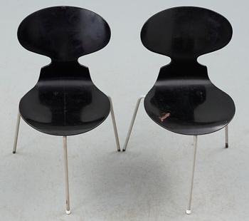 STOLAR, 2 st, "Myran", Arne Jacobsen, Fritz Hansen, 1950-tal.