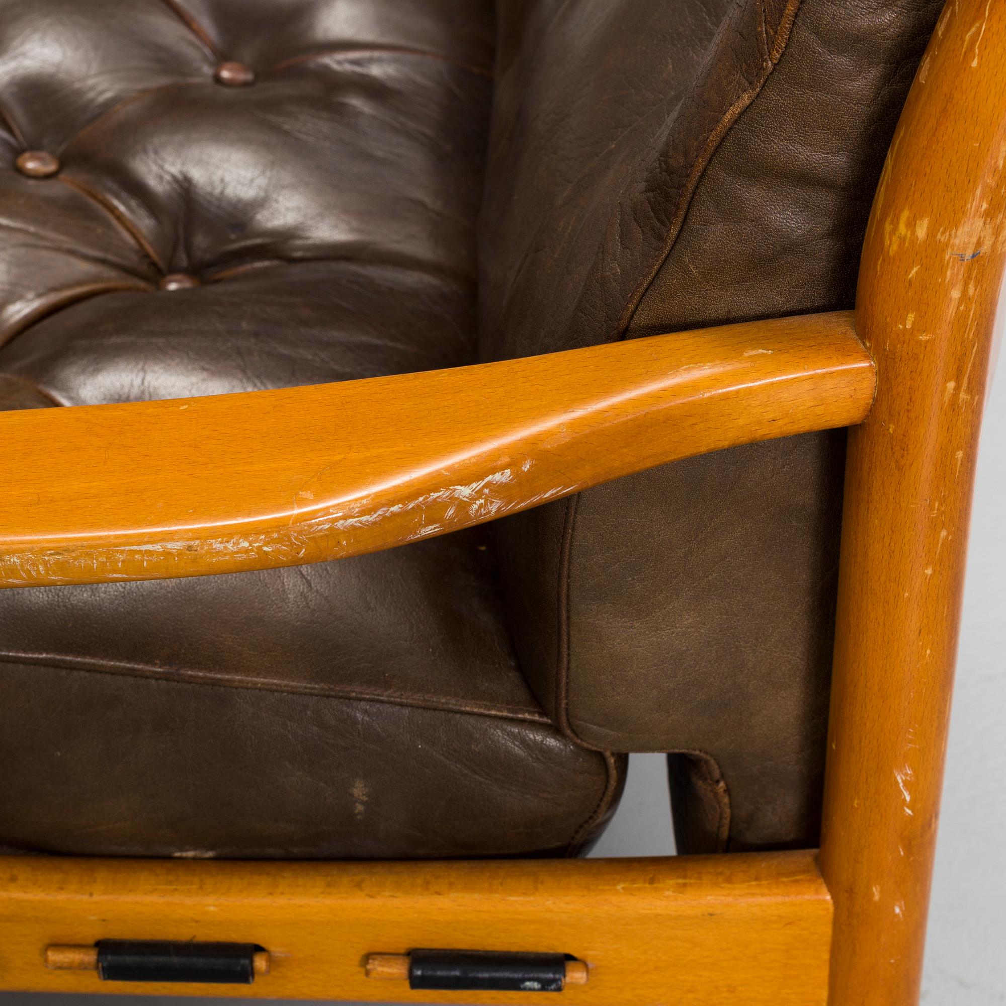 A pair of 1960's Ingemar Thillmark armchairs for OPE.