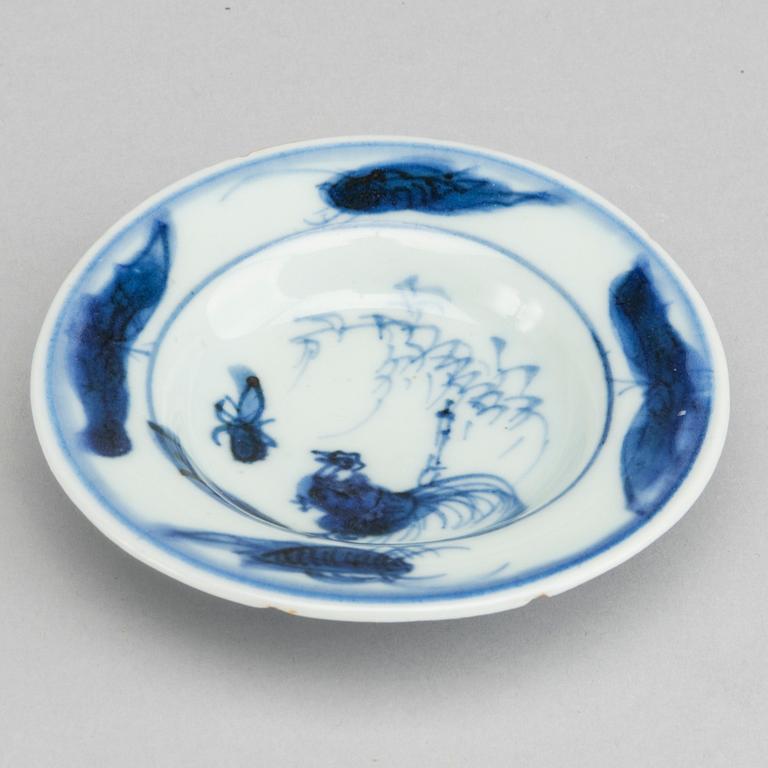 A Chinese Qing Dynasty  blue and white porcelain plate.