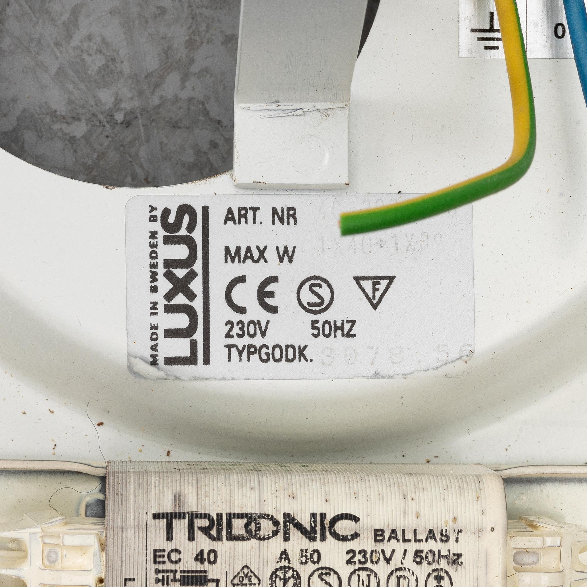 Uno & Östen Kristiansson, taklampor / plafonder, ett par, "Plafo", Luxus, modellen formgiven 1960.