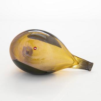 Oiva Toikka, lasilintu, "Kultakyyhky", signeerattu O. Toikka Nuutajärvi 2001.