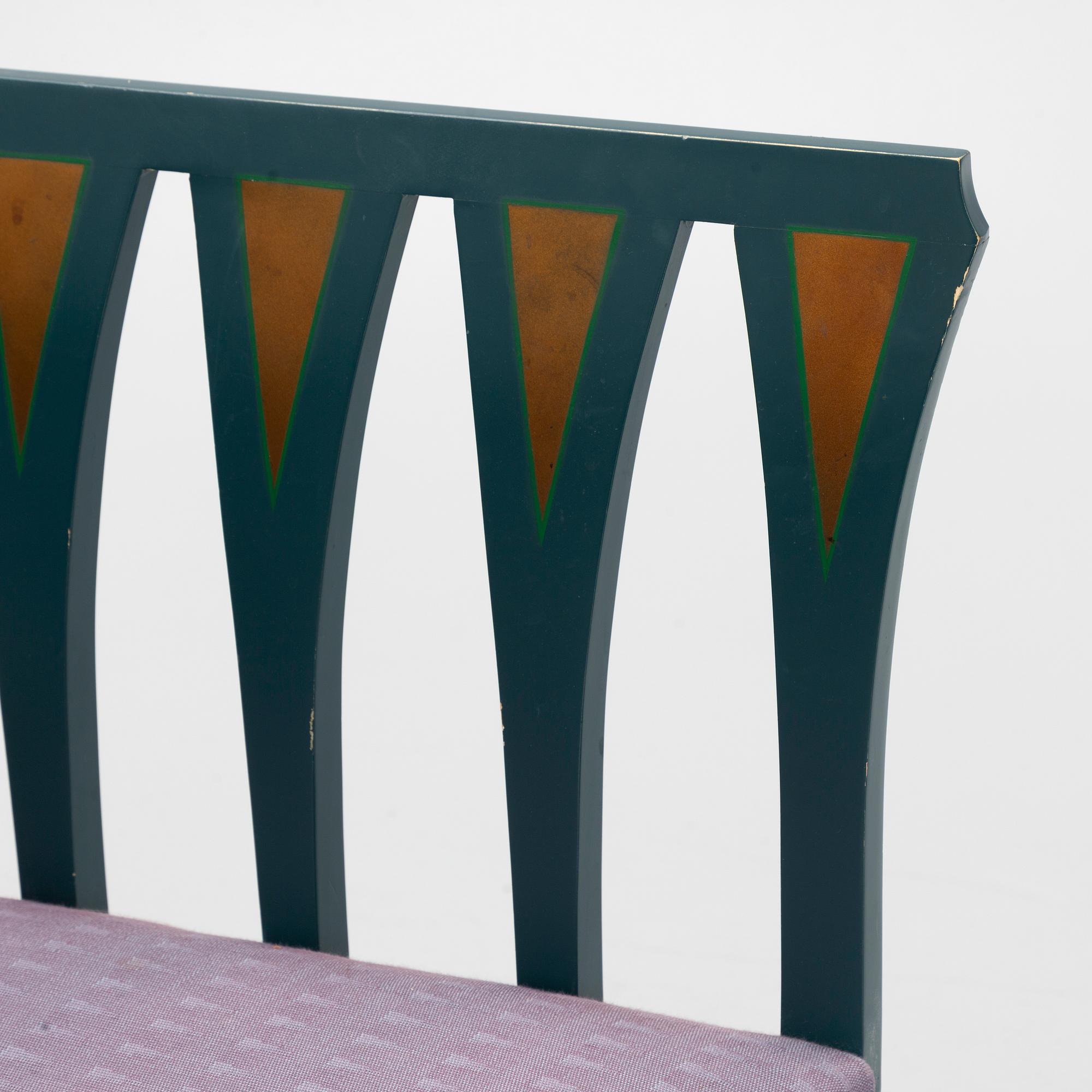 Eliel Saarinen, armchairs, a pair, "Blue Chair", Adelta, Finland 1983.