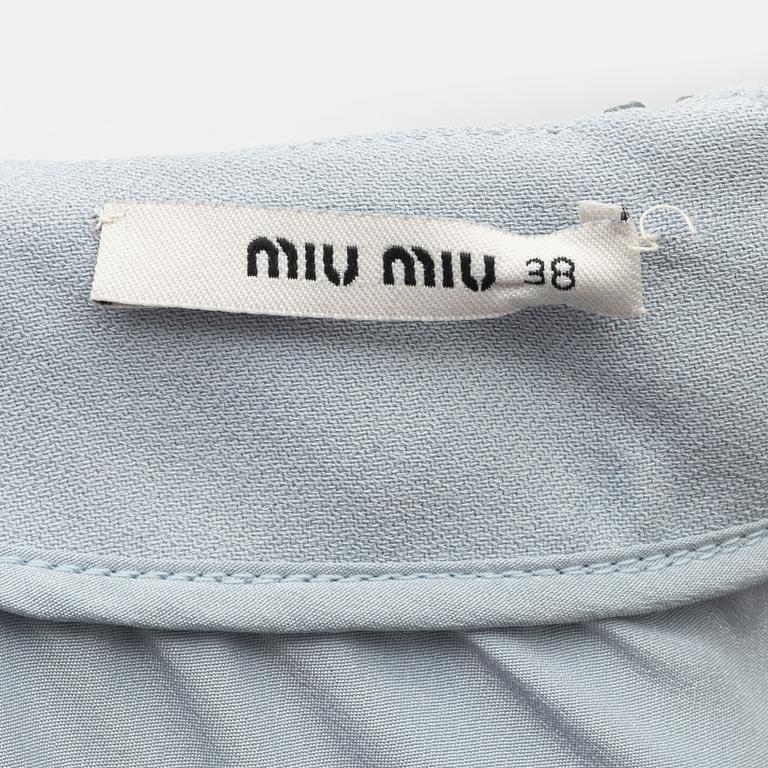 Miu Miu, a pearl and strass-embroidered dress, size 38.