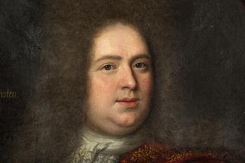 MARTIN MIJTENS D.Ä, tillskriven. Porträtt. Oval, duk.