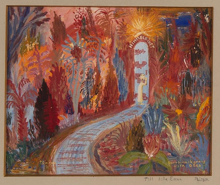 BIRGER BIRGER-ERICSON, mixed media, signed Birger and dated -31.