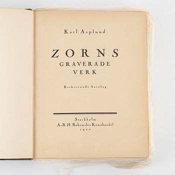 Karl Asplund," Zorns graverade verk. Beskrivande katalog". I-II. Stockholm (A.-B. Bukowskis konsthandel) 1920-21.