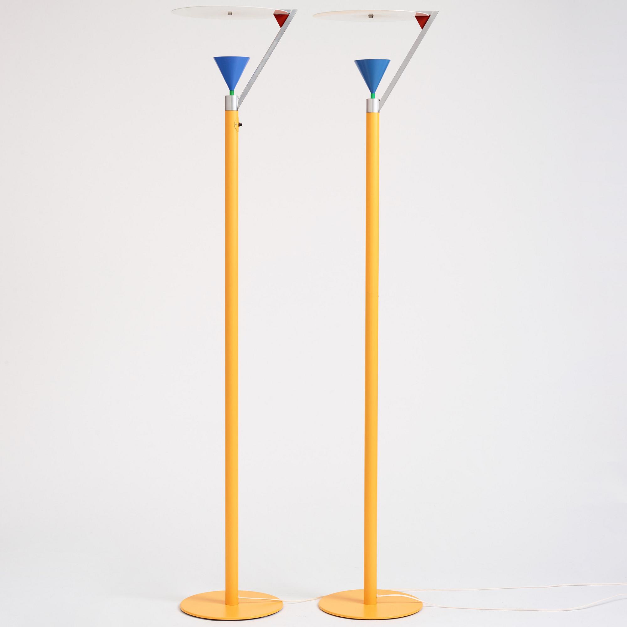 Olle Anderson, golvlampor, ett par, "Halo Halo", Boréns, 1980-tal.