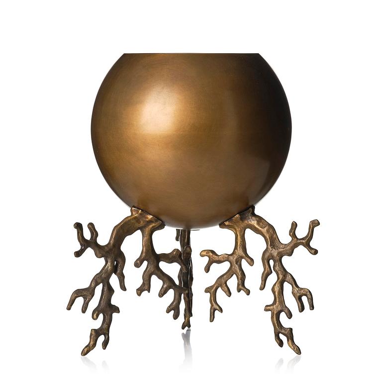 Hervé van der Straeten, "Coupe Boule", urna, patinerad brons, 2000-tal.