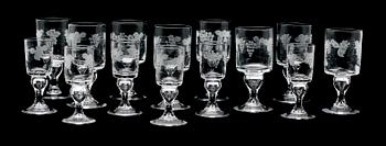 SERVISGLAS, 14 delar, "Swedish old", Reijmyre.