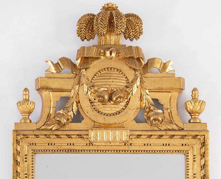 A Swedish late 18th century gustavian mirror.