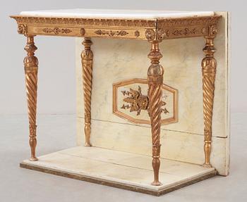 A late Gustavian early 19th century console table.