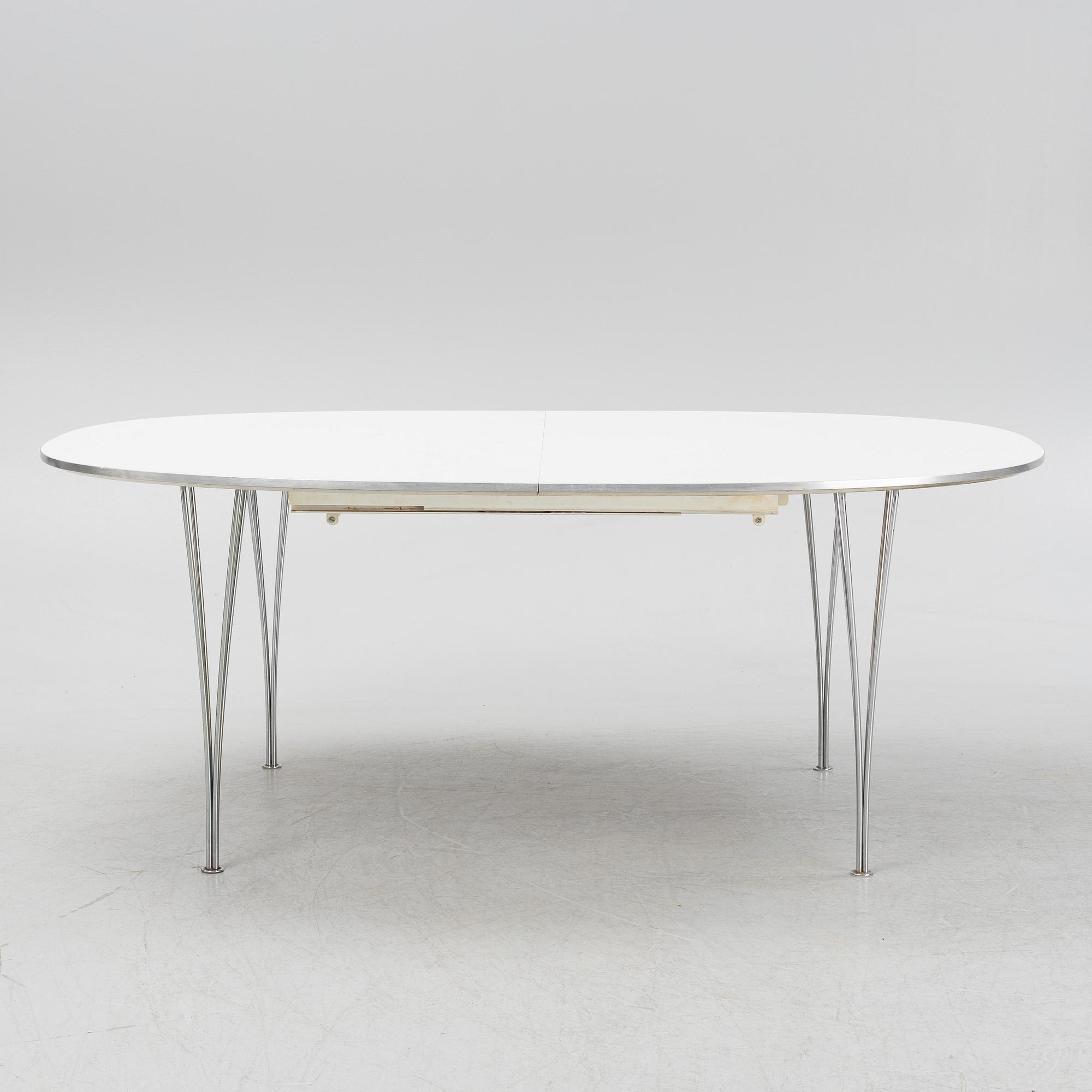Bruno Mathsson & Piet Hein, table "Superellips", Fritz Hansen Denmark.