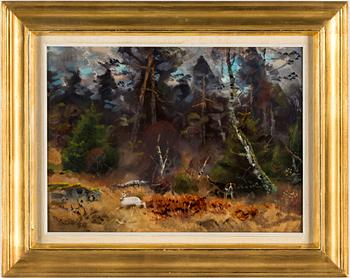 LINDORM LILJEFORS, oil on masonite, signed Lindorm L and dated -64.