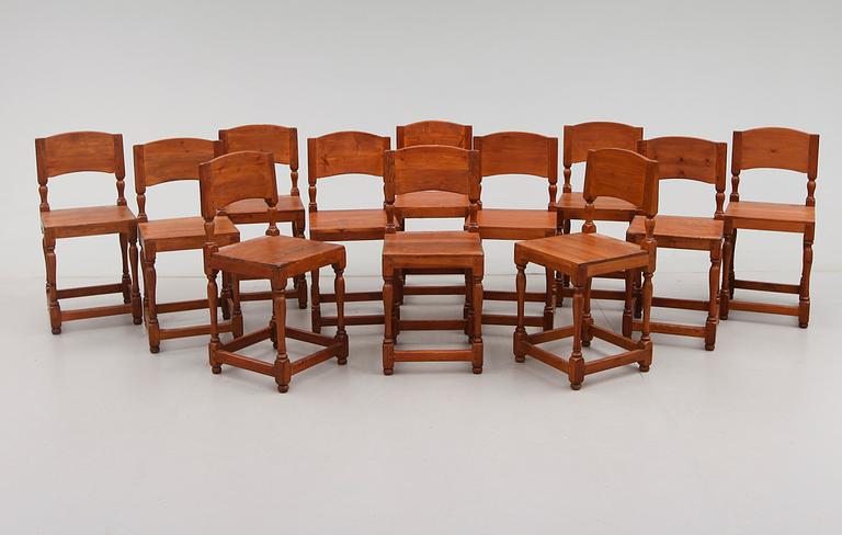 STOLAR, 12 st, allmoge, 1800-/1900-tal.