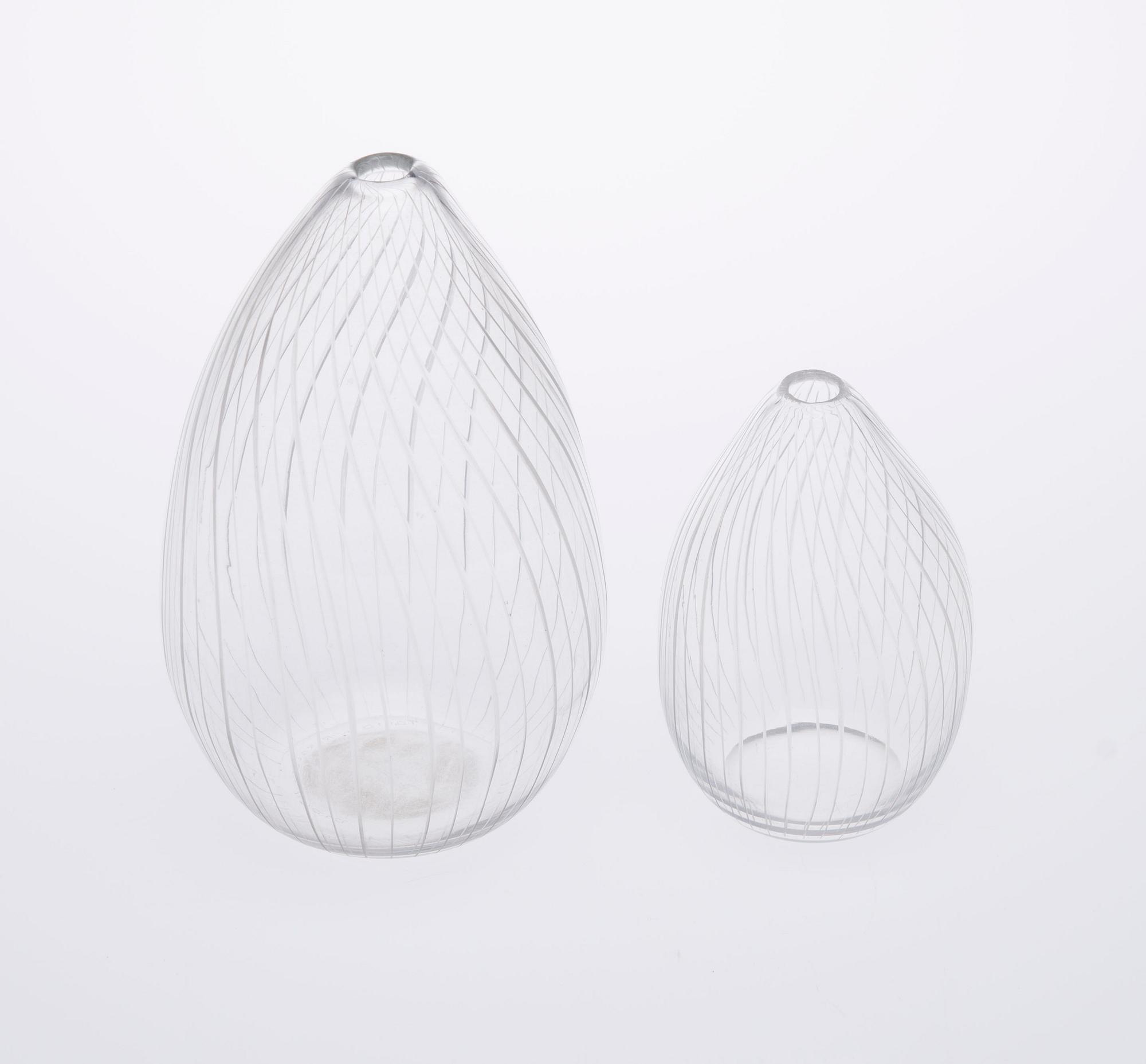 VASER, 2 st glas, signerade Tapio Wirkkala Iittala.