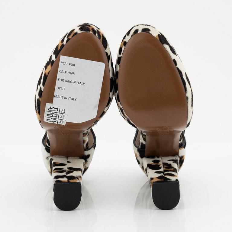 Marni, a pair of leopard coloured cows hair pumps, size 36 1/2.