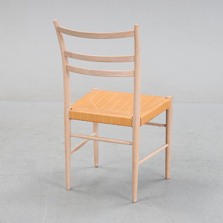 Yngve Ekström, a beech and leather 'Gracell' chair, Gemla, Diö.