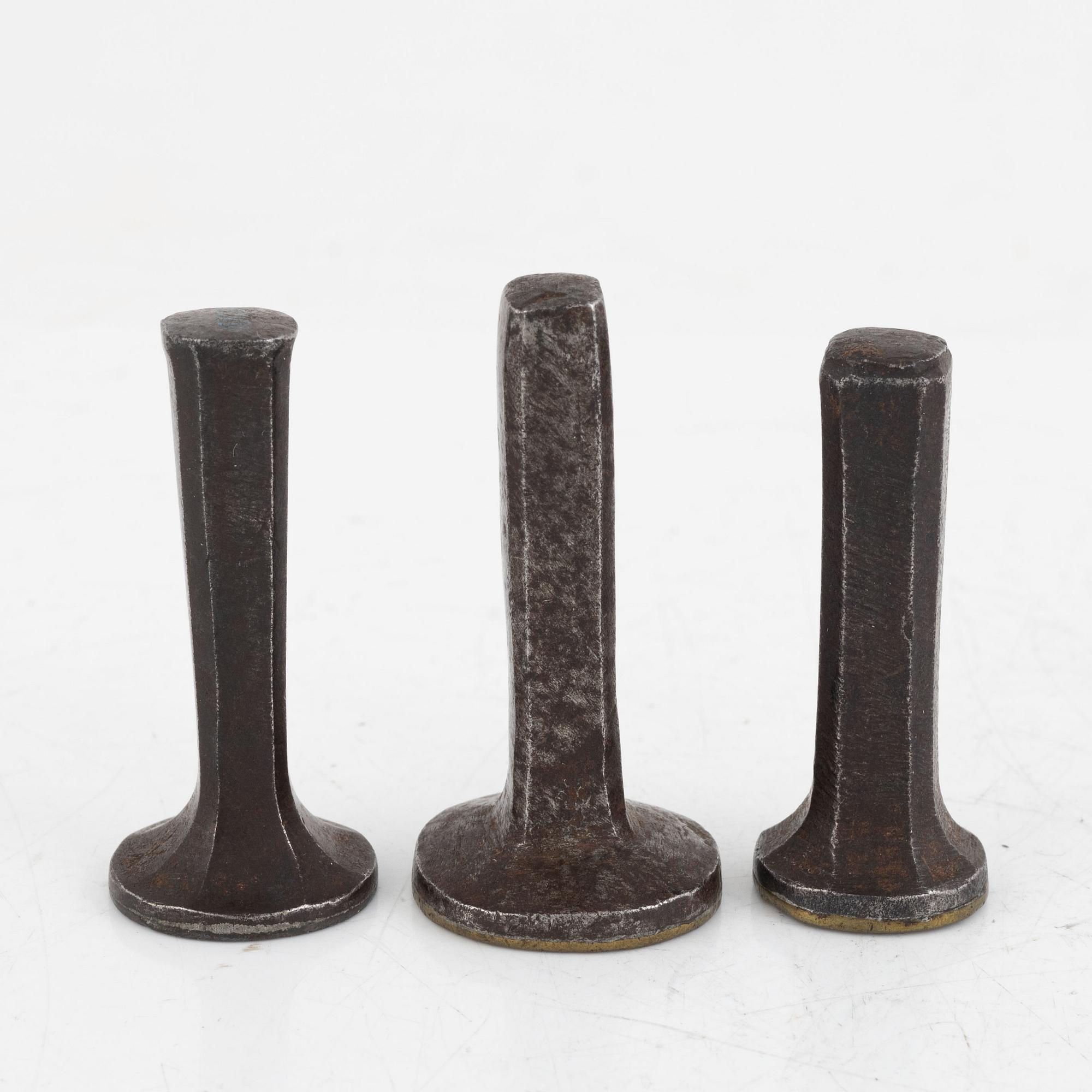 A set of nine seal stamps, 18th - 19th century.