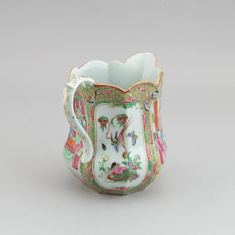 A Canton famille rose porcelain jug, China, 19th century.