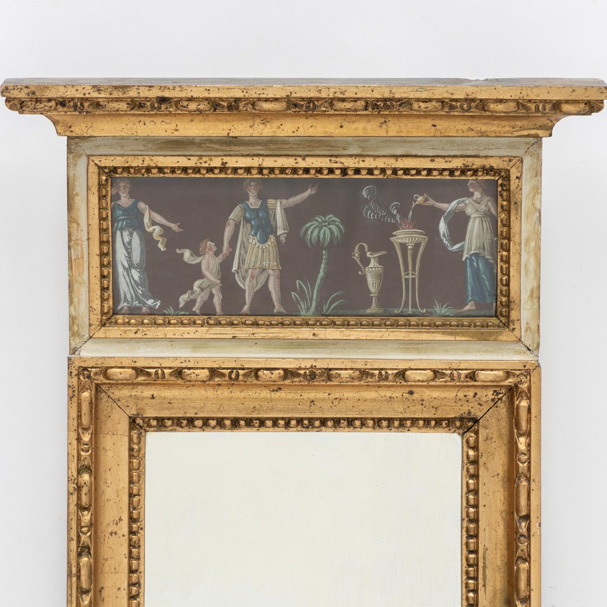 Mirror, late Gustavian, circa 1800.