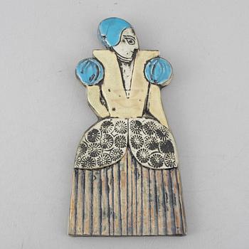 Lisa Larson, väggreliefer, 4 st, stengods, ur serien "Drabant", Gustavsberg.