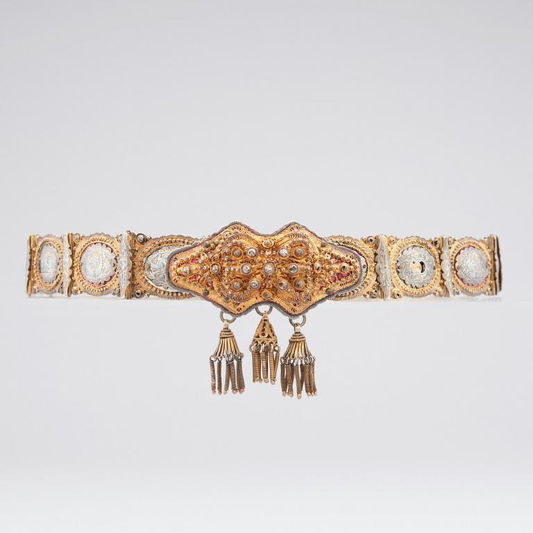 An Ottoman empire / Armenian bridal belt, around 1890-1910.