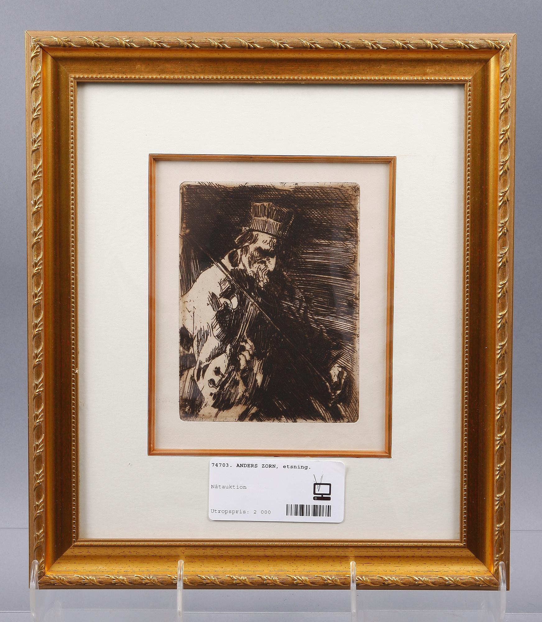 ANDERS ZORN, etsning.