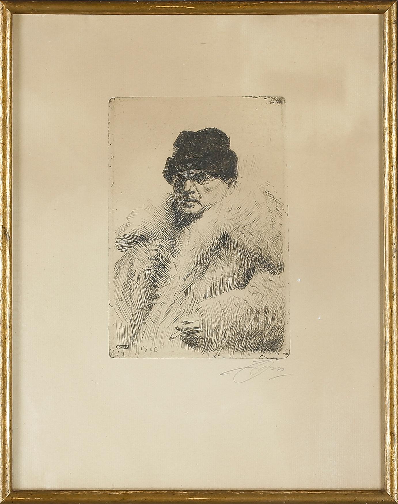 ANDERS ZORN, etsning, signerad.