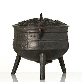 Bröllopsgryta, Hellefors styckebruk, daterad 1807.