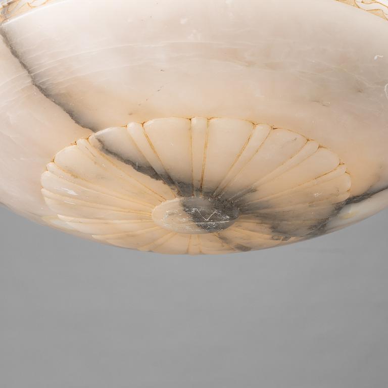 An alabaster ceiling lamp, 1920s.