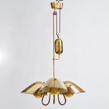 Carl-Axel Acking, taklampa, modell "958", Bröderna Malmströms Metallvarufabrik, Malmö, 1940-tal.