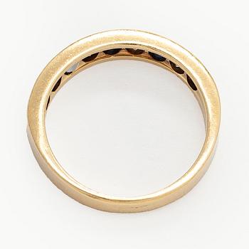 Ring, 18K guld, diamanter och safirer.