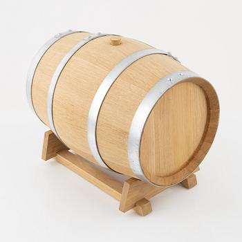 A new Barrique barrel, labeled Blaxta Vingård.