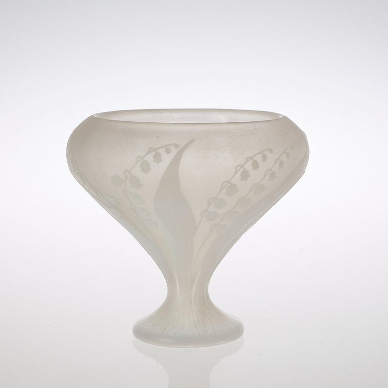 A Karl Lindeberg Art Nouveau cameo glass vase, Kosta.