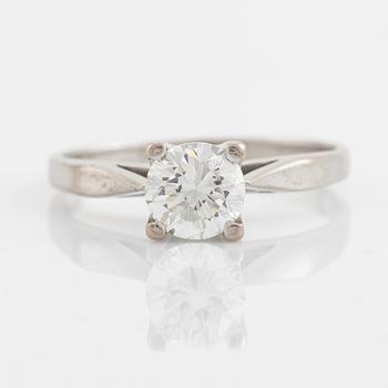 Brilliant cut diamond solitaire ring, 1,00 ct.