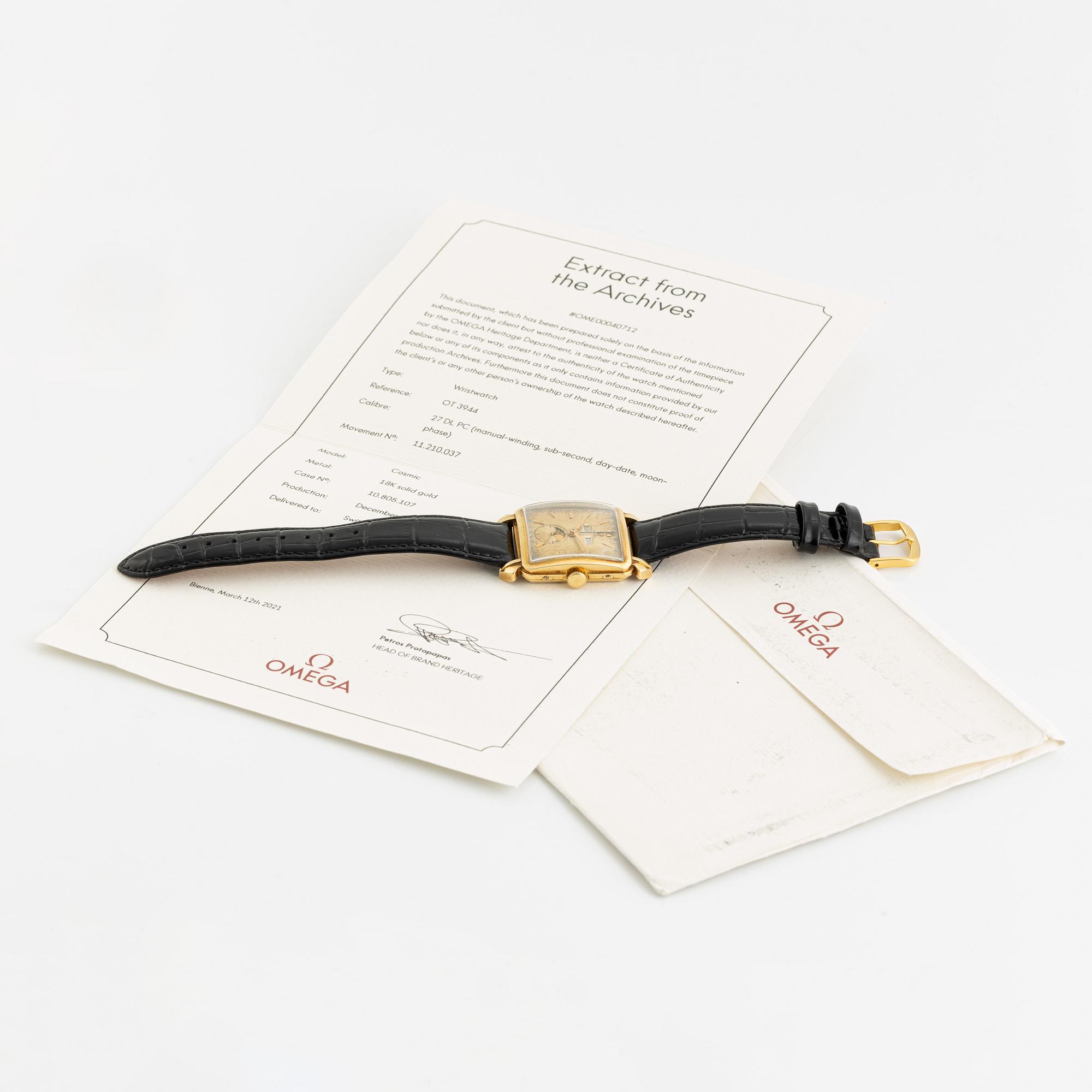 Omega, Cosmic Square, "Triple Date Moon Phase", ca 1951.