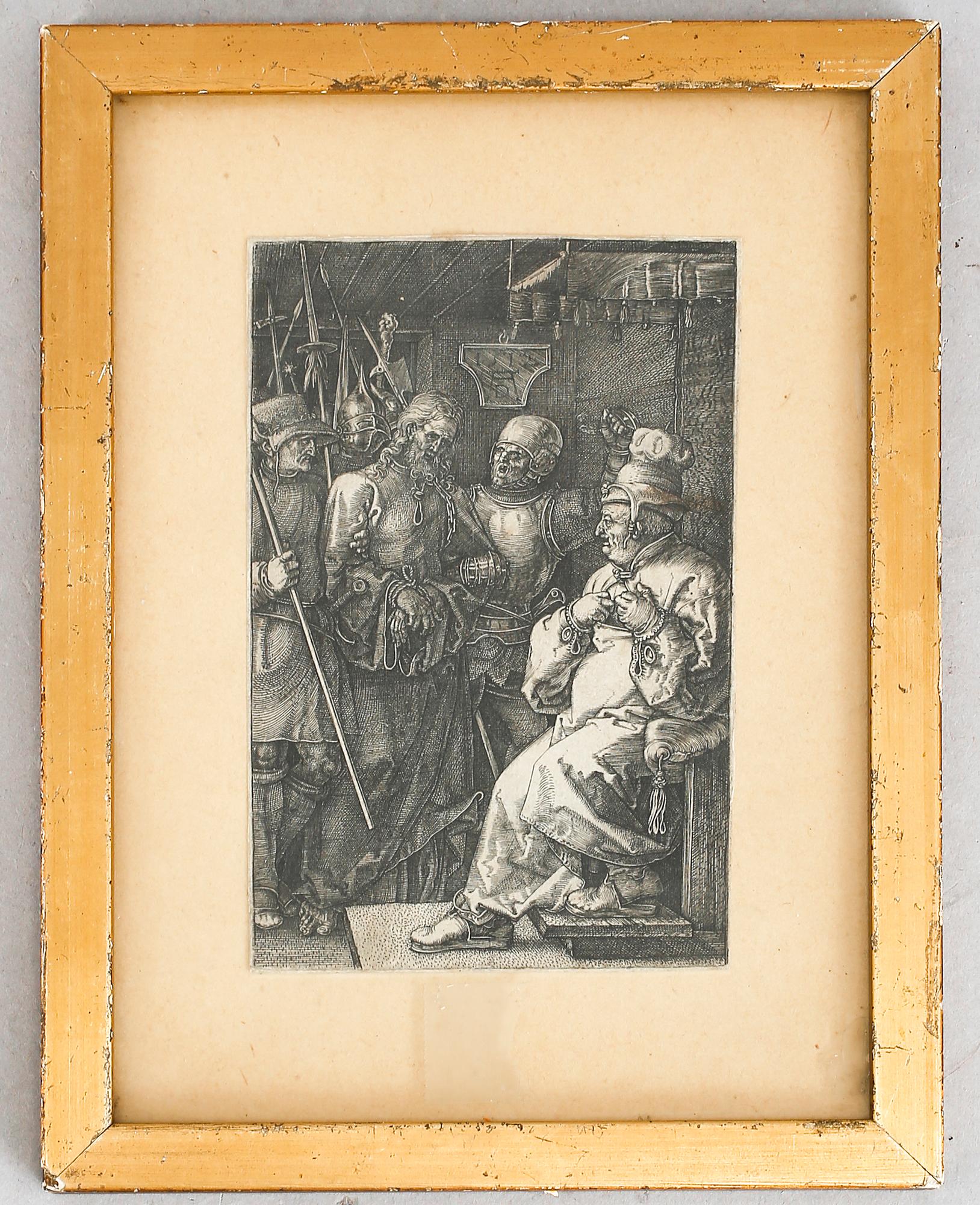 ALBRECHT DÜRER, 2 st gravrer. Avdrag från 1500-talet.