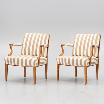 Josef Frank, fåtöljer, ett par, modell 969, Firma Svenskt Tenn.