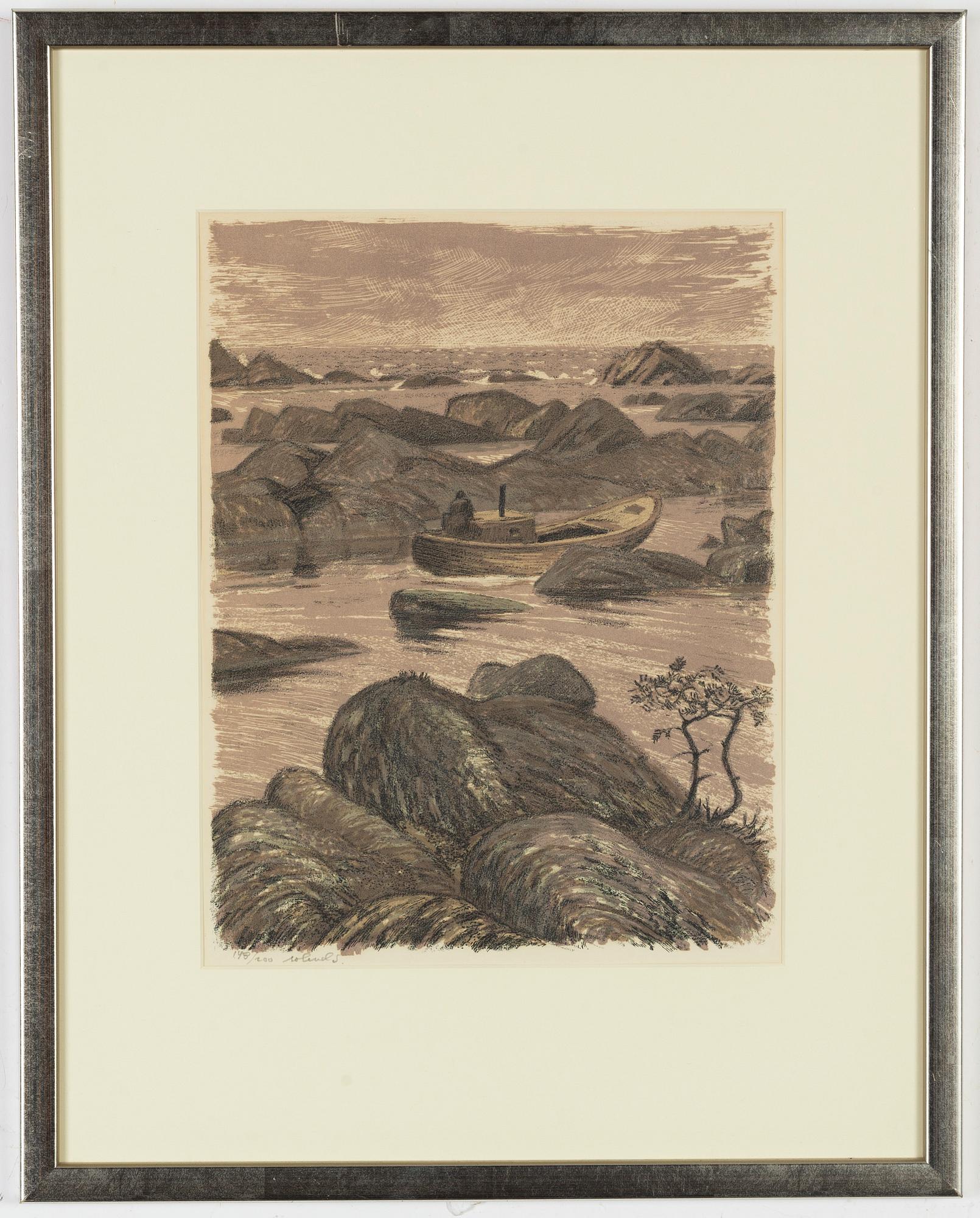 Roland Svensson, 3 färglitografier, signerade och 2 numrerade.